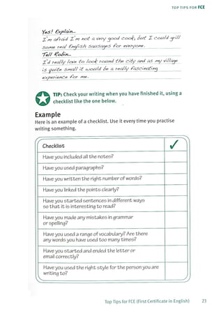 Top tips for fce