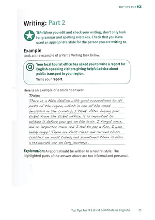 Top tips for fce