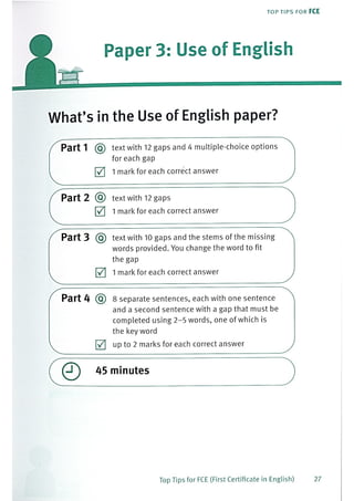 Top tips for fce