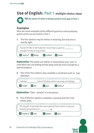 Top tips for fce