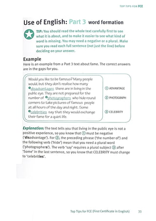 Top tips for fce