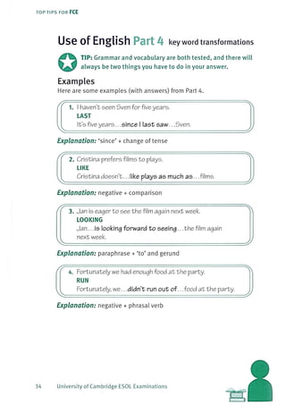 Top tips for fce