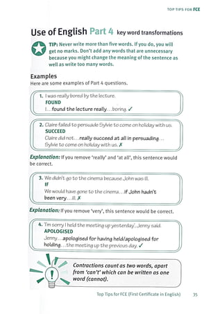 Top tips for fce