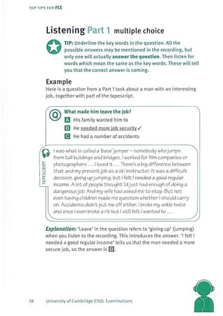 Top tips for fce
