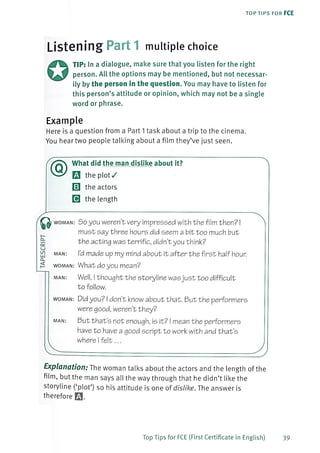 Top tips for fce