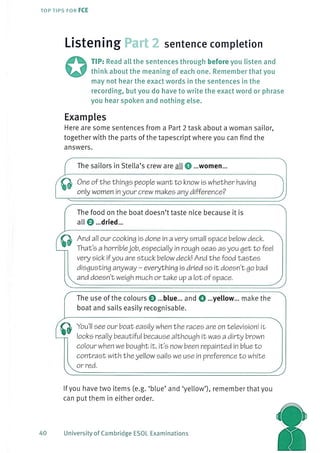 Top tips for fce