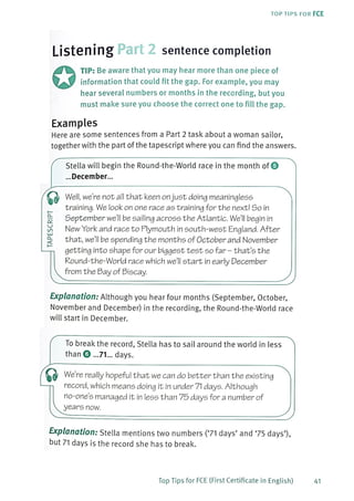 Top tips for fce