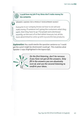 Top tips for fce