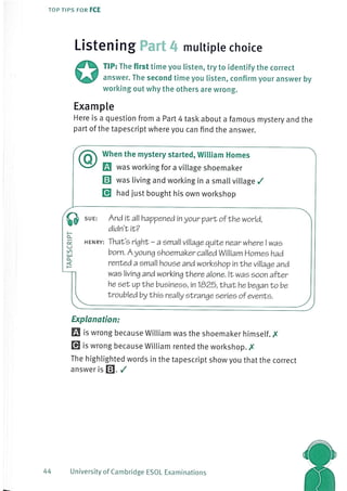 Top tips for fce