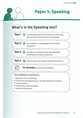 Top tips for fce