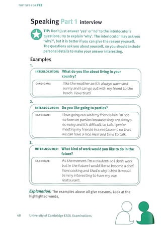 Top tips for fce