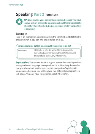 Top tips for fce