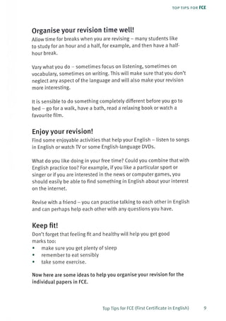 Top tips for fce