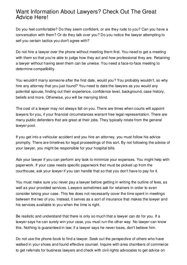 Want Information About Lawyers? Check Out The Great Advice Here! Want Information About Lawyers? Check Out The Great Advice Here!