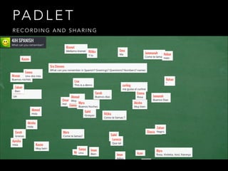 PA D L E T
R E C O R D I N G A N D S H A R I N G