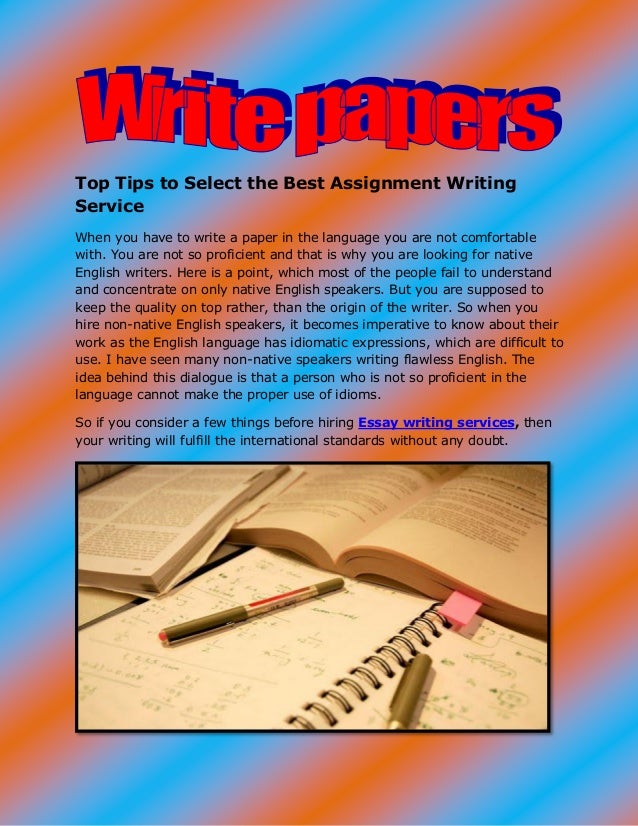 Write assignment service