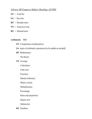 Top to bottom tree structure ddc | DOCX