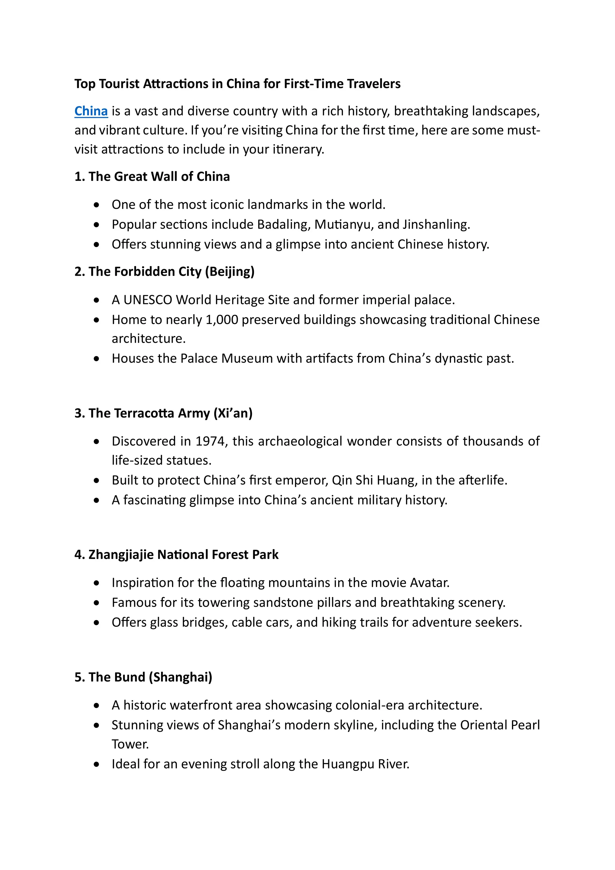 Top Tourist Attractions in China for First.pdf