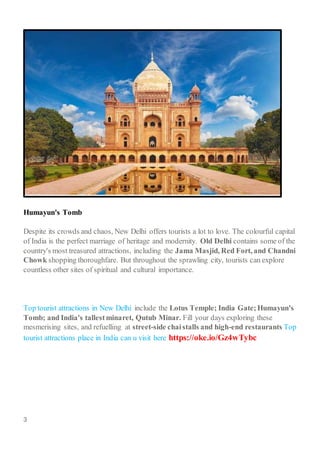Top tourisms in India | PDF