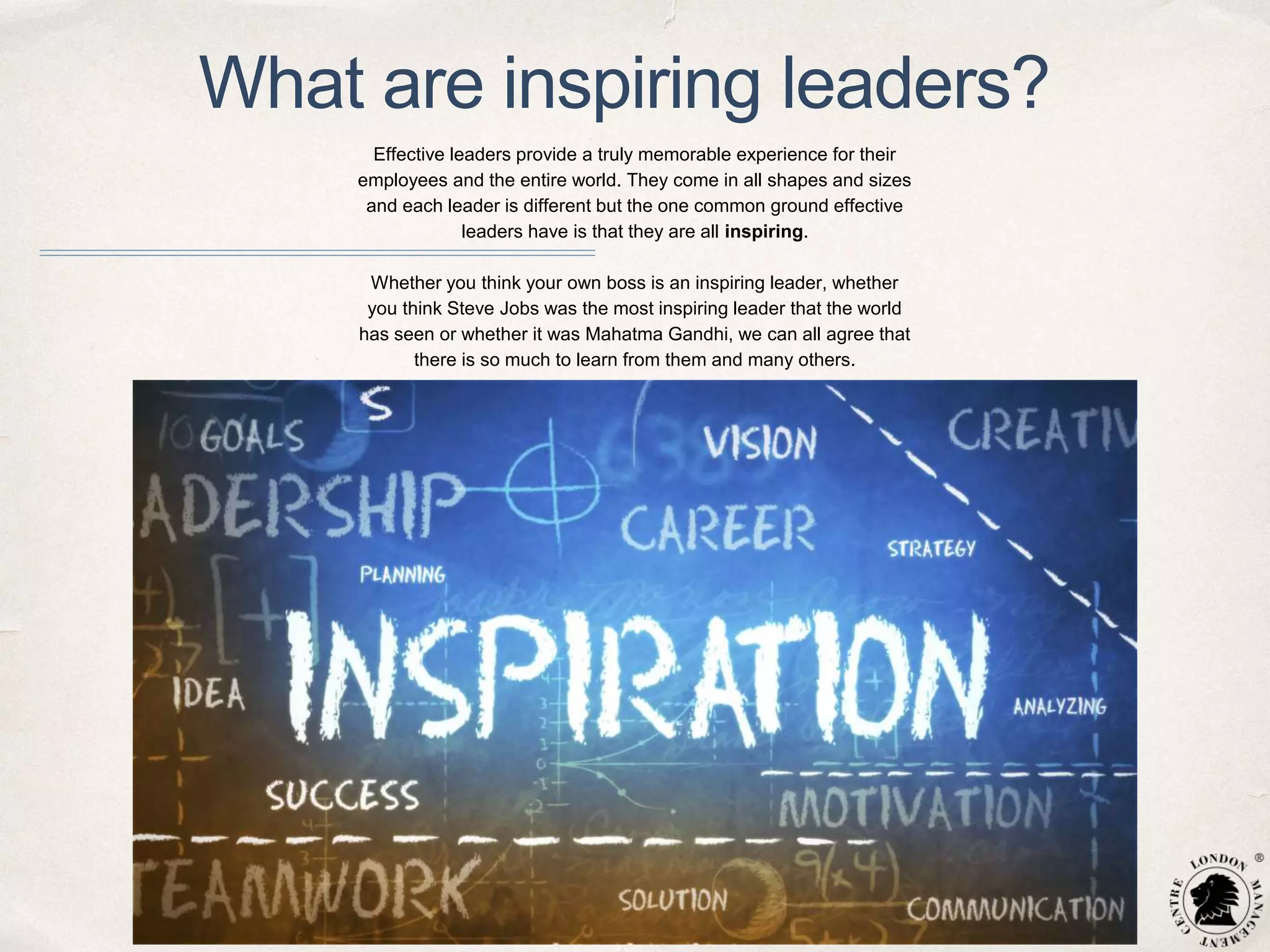 Top traits of inspirational leaders PPTX