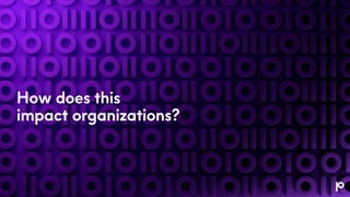 How does this
impact organizations?
 