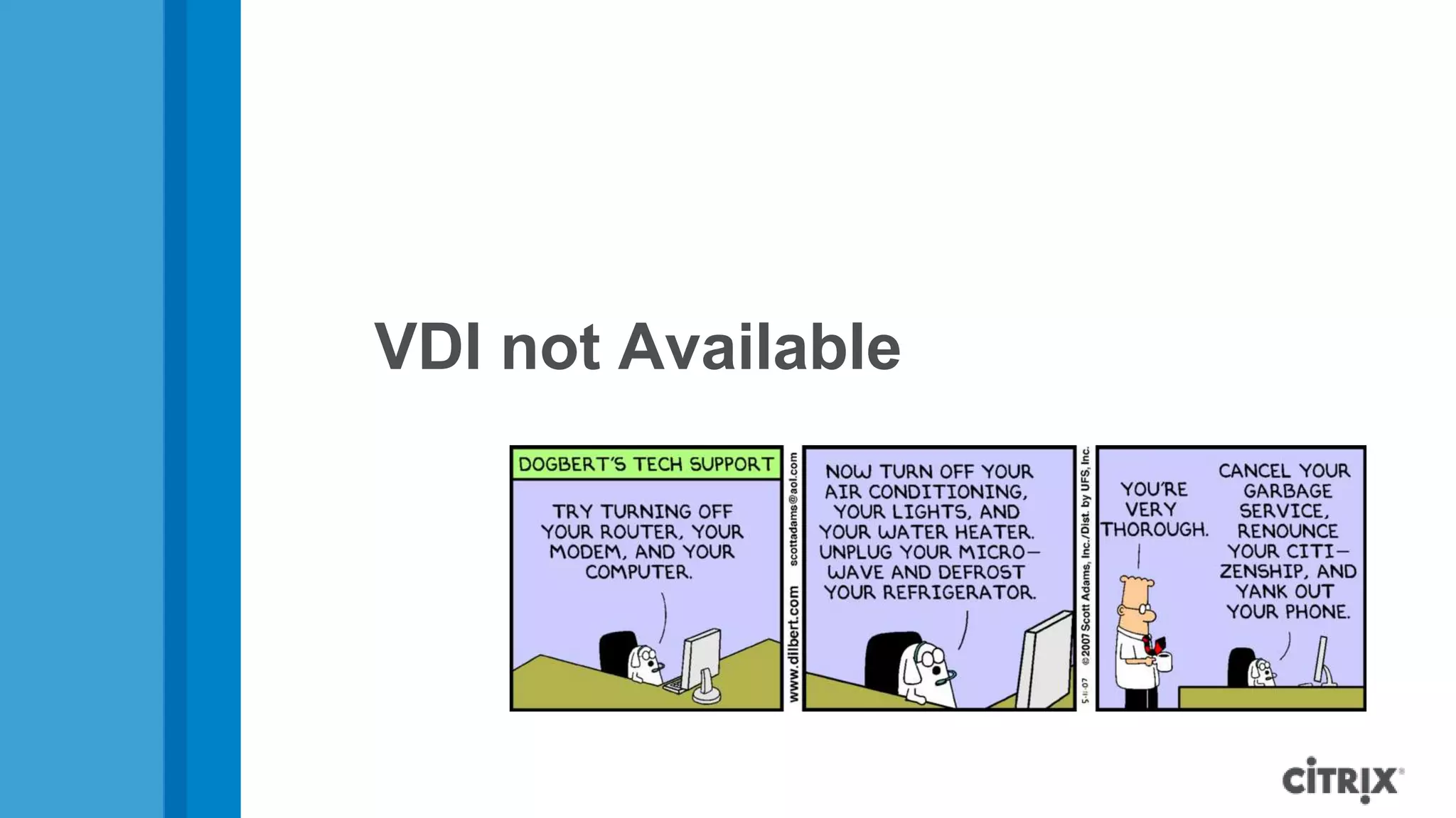 VDI not Available
 
