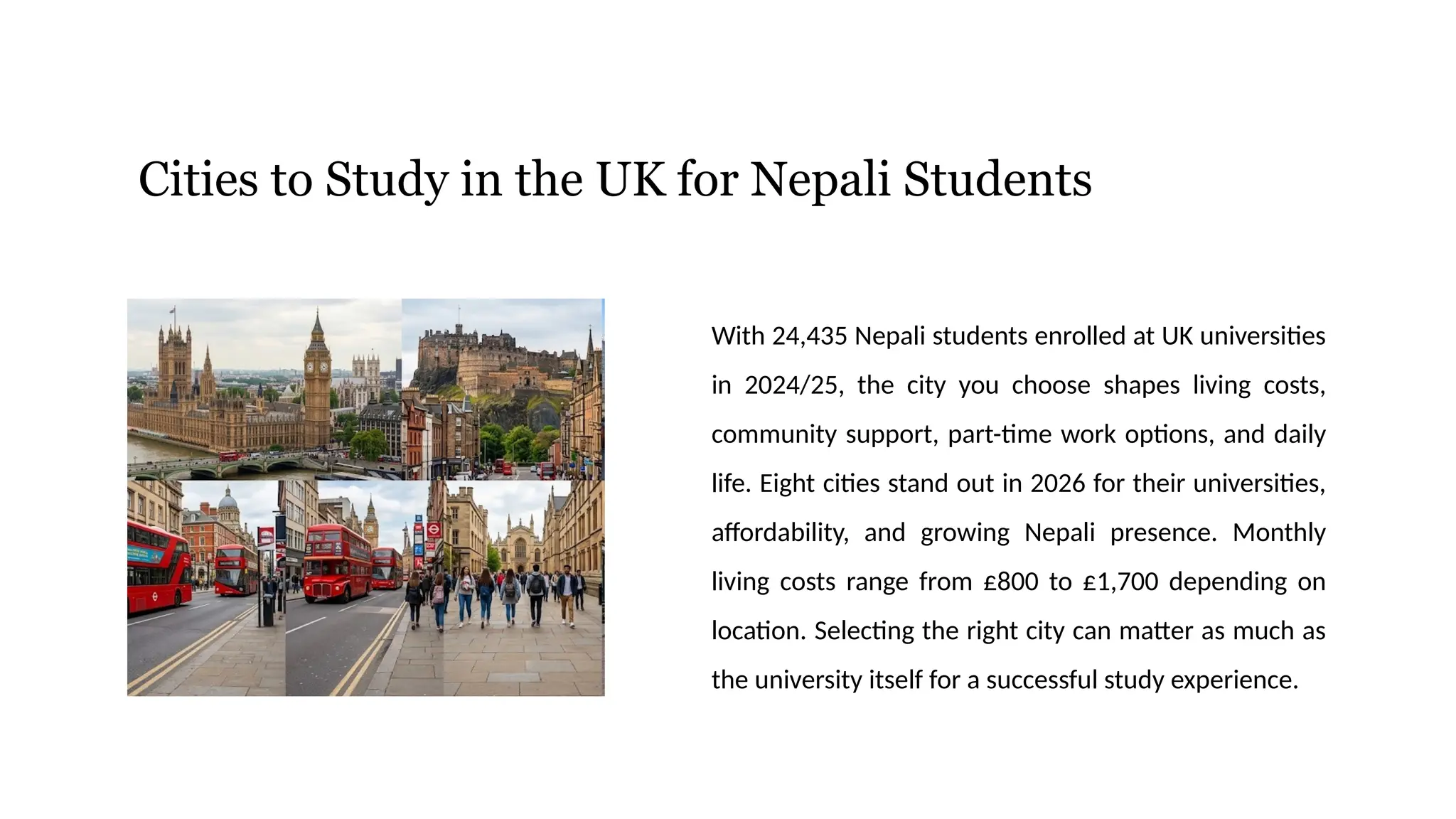 Top UK Cities for Nepali Students 2026