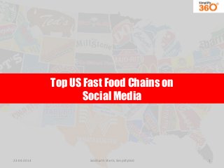 23-04-2014 Siddharth Sheth, Simplify360 1
Top US Fast Food Chains on
Social Media
 