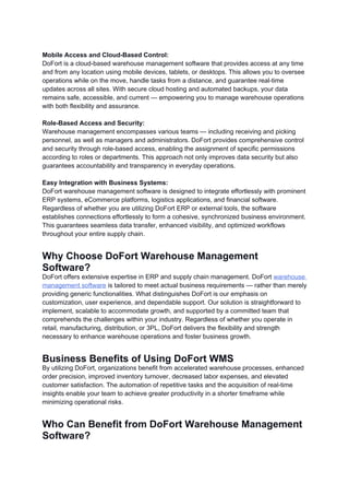 Top Warehouse Management ERP Software in UAE - Dubai | DOCX