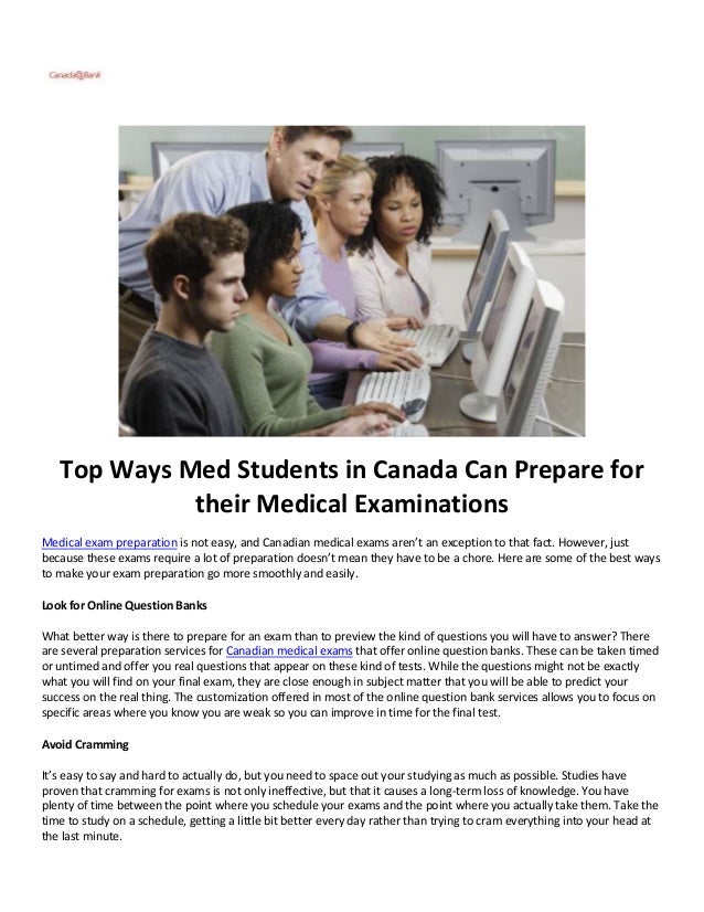 Top Ways Med Students in Canada Can Prepare for their Medical Examinations