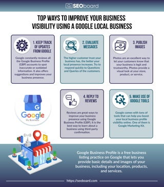 Top ways to improve your business visibility using a Google local business
