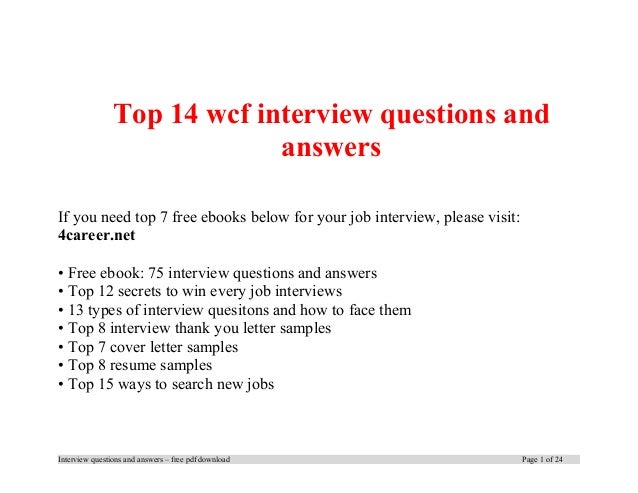 Wcf Tutorial Interview Questions | top wcf interview questions and answers job interview tips Wcf Tutorial Interview Questions | top wcf interview questions and answers job interview tips