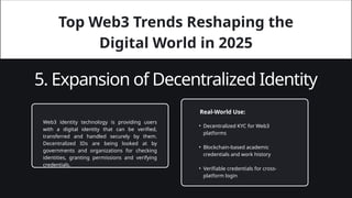 Top Web3 Trends Reshaping the Digital World in 2025 | PPTX
