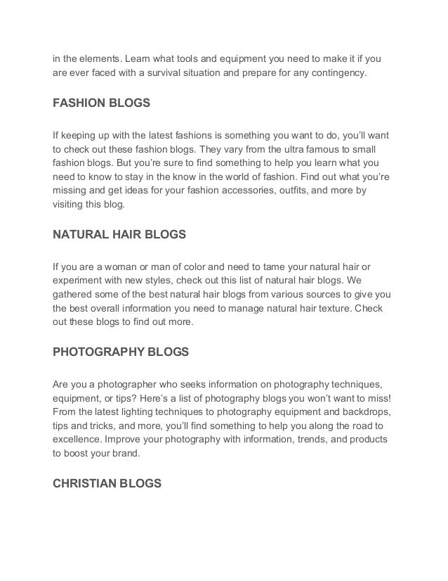 A List Of The Top Websites And Blogs On The Internet In 2018