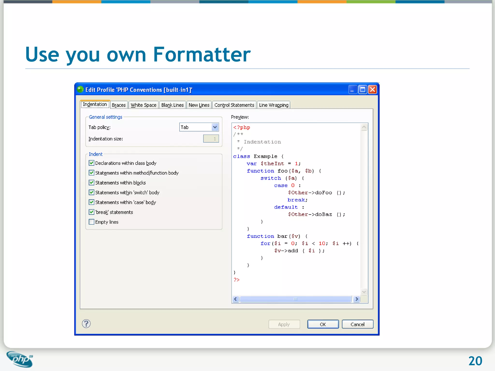 Project Management TipsSeparate back-end, front-end and tests projects Exclude irrelevant resources from “build” foldersUse working Sets