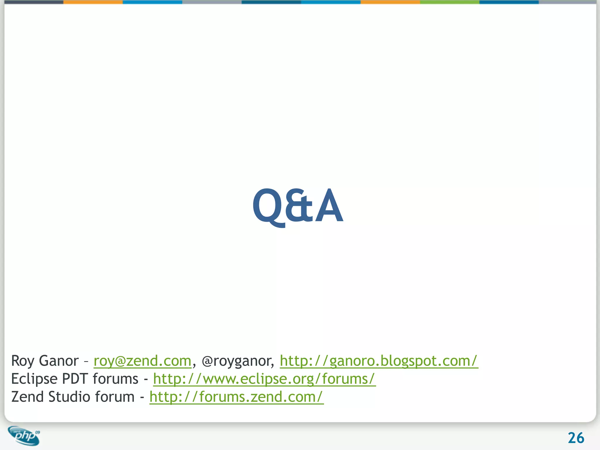 Recap It’s more than just “tips and tricks”… Experienced teams improve their development processes     by adding custom behavior to their toolsMore than 30 useful tipsShort CutsProject Management tipsSource Editing tipsRelease Engineering (Build Tools) tips