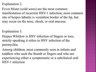 (B) Postnatal varicella- post natal exposure in newborn
period, generally mild disease.
Varicella has been detected in breast milk, so it may be
prudent to defer breastfeeding at least during the period,
mother is likely viremic or infectious.
 