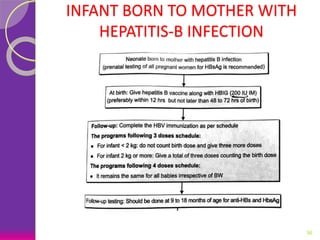 INFANT BORN TO MOTHER WITH
HEPATITIS-B INFECTION
36
 