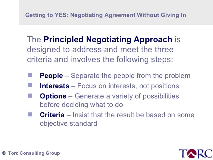 principled negotiation