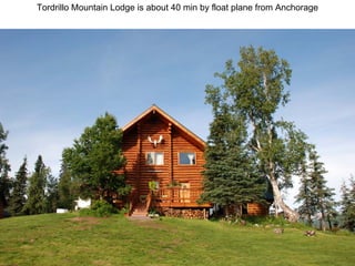 Tordrillo Mountain Lodge is about 40 min by float plane from Anchorage
 
