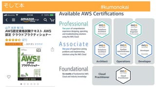 AWS認定試験対策クラウドプラクティショナー
そして本 #kumonokai
 