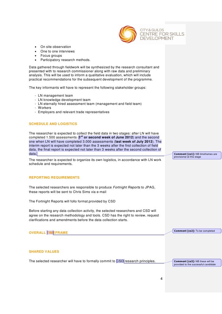 terms of reference for research consultants