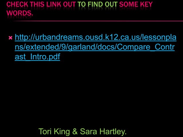 Tori And Sara Compare Contrast PPT Free Download tori-and-sara-compare-contrast-ppt-free-download