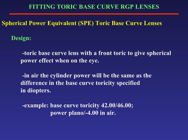 Toric rgp fit | PPT
