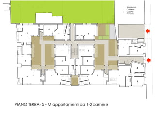 PIANO TERRA- S – M appartamenti da 1-2 camere
 