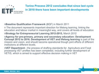 The Torino Process 2012 - Bosnia and Herzegovina 