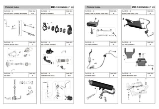 2S
2S 2S
2S
O
N
SER
PLATE NO. : 13 PLATE NO. : 19
SECTOR GEAR / STARING MECHANISM PETROL TANK & PETROL COCK ASSLY
PAGE NO.: PAGE NO.:
14,15 22
PLATE NO. : 14 PLATE NO. : 20
MAGNETO ASSEMBLY PETROL TANK (CNG / LPG)
PAGE NO.: PAGE NO.:
16 23
PLATE NO. : 17 PLATE NO. : 23
SAI ASSLY SILENCER ASSLY
PAGE NO.: PAGE NO.:
19 26
PLATE NO. : 18 PLATE NO. : 24
CARBURETTOR (UCAL) ENGINE MOUNTING UNIT
PAGE NO.: PAGE NO.:
20,21 27
PLATE NO. : 15 PLATE NO. : 21
STARTER MOTOR ASSLY OIL PUMP ASSEMBLY
PAGE NO.: PAGE NO.:
17 24
PLATE NO. : 16 PLATE NO. : 22
AIR CLEANER ASSEMBLY OIL TANK ASSEMBLY
PAGE NO.: PAGE NO.:
18 25
Pictorial Index Pictorial Index
 