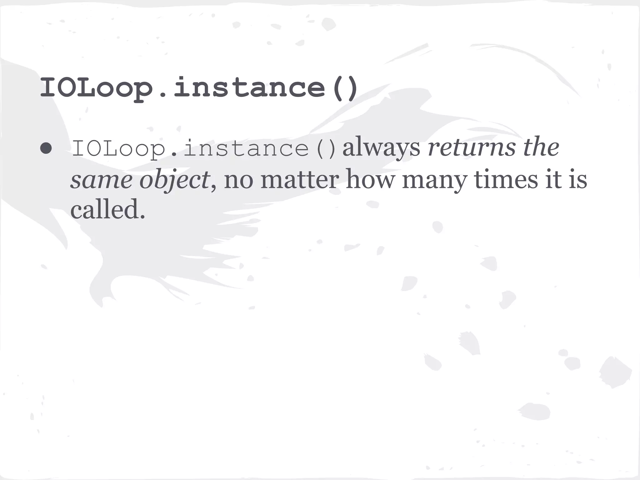 Current status Read and error events on fd's registered with _impl 