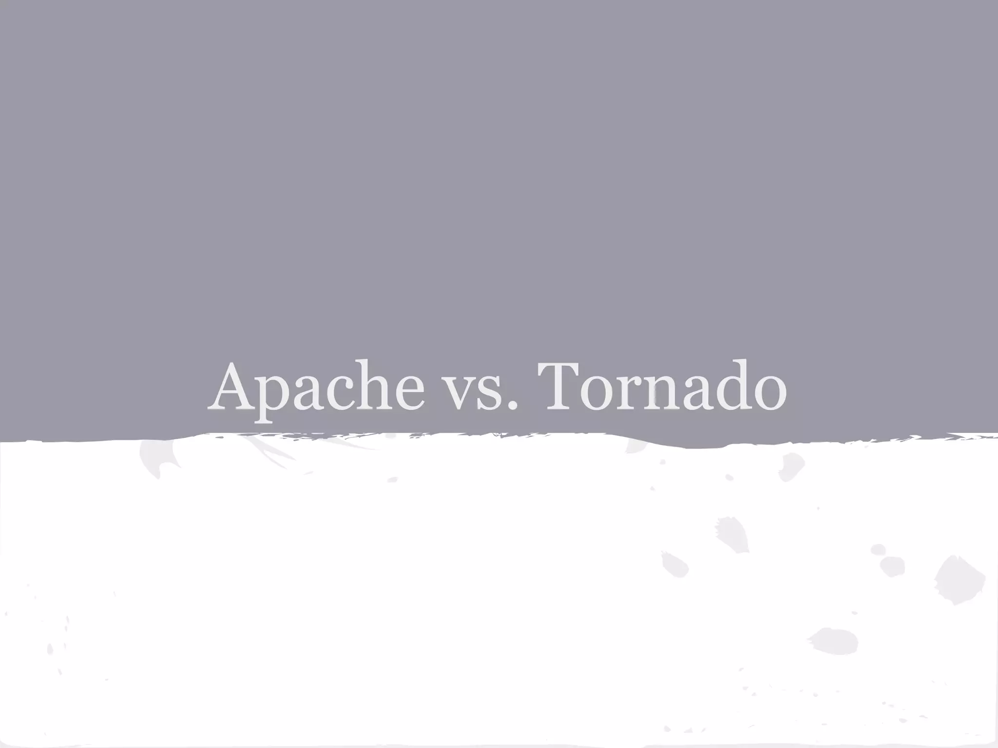 Other things to consider ● You can make your request handler asynchronous, and keep the connection open so that other requests do not suffer. ● But you have to close the connection yourself. ● See the chat example in the source code. 