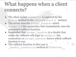 Tornado
The request-response loop
 